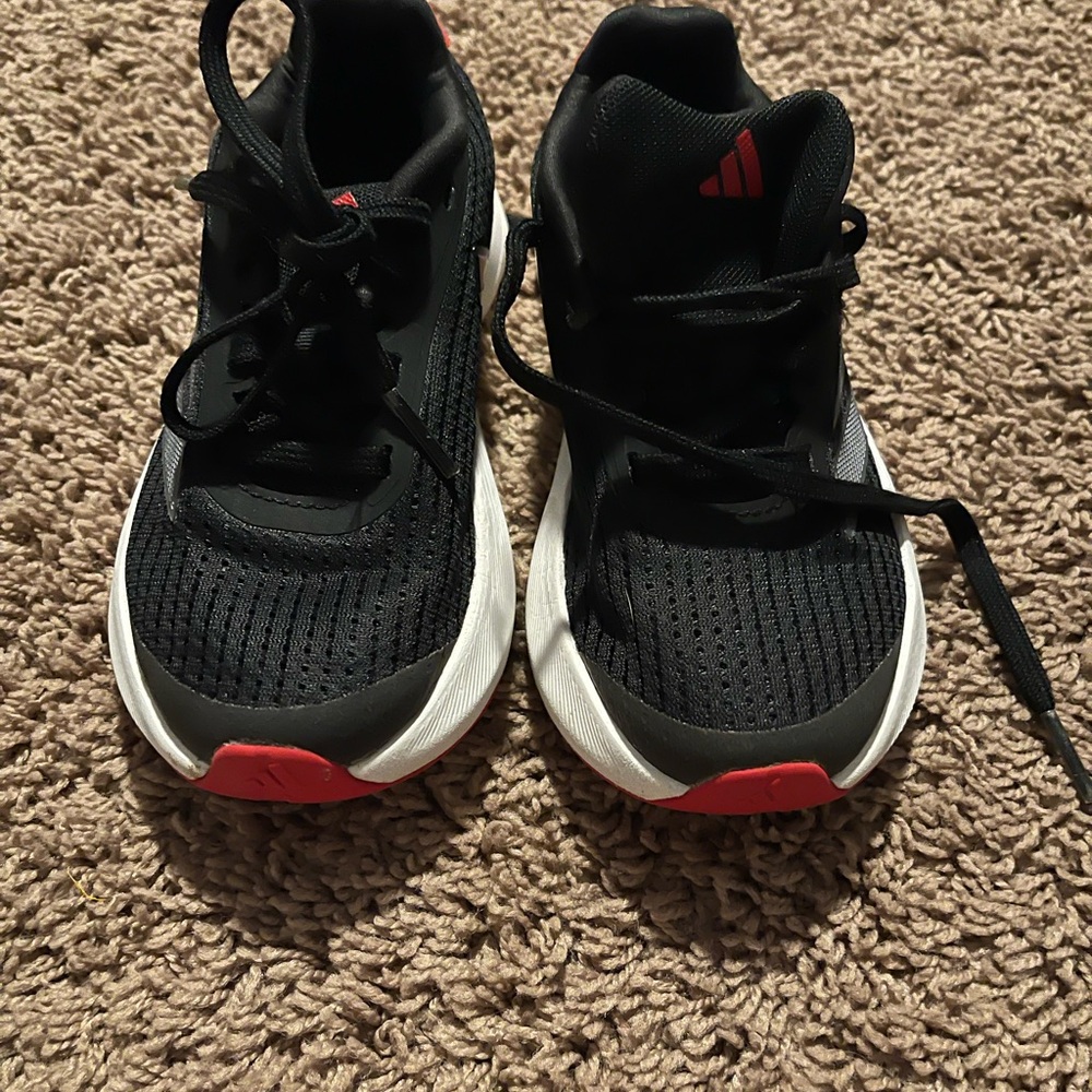 Adidas Kids Black and Red Sneakers size 11